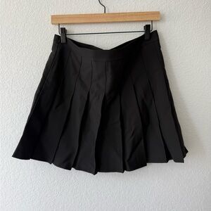 Cider Black Pleated Mini Skirt Built In Shorts NWT XL